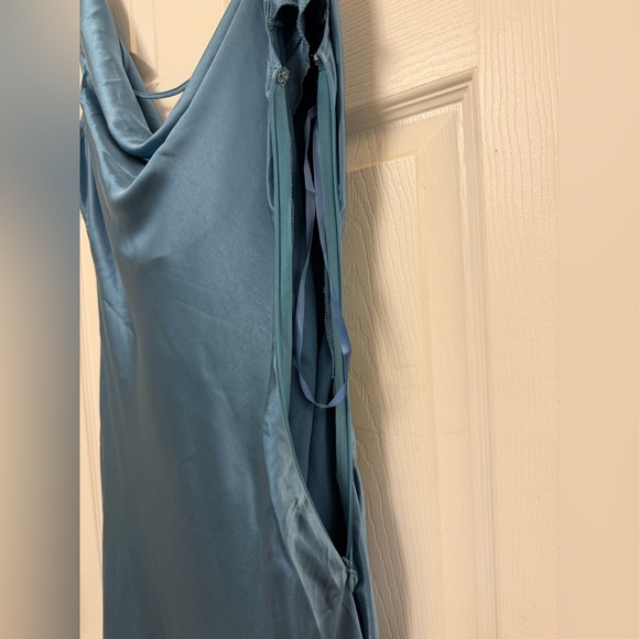 Here Comes the Sun Blue One Shoulder Midi Maxi Dress - Picture 8 of 12